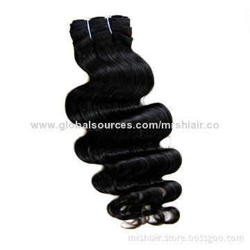 12-inch Natural Black New Body Wave Human Hair Weaving